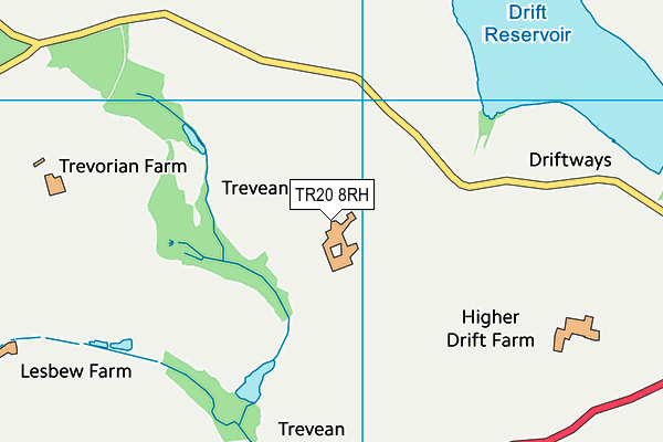 TR20 8RH map - OS VectorMap District (Ordnance Survey)