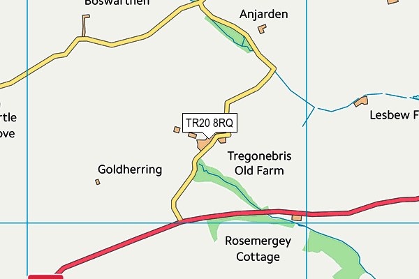 TR20 8RQ map - OS VectorMap District (Ordnance Survey)