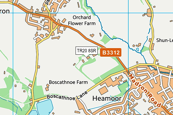 TR20 8SR map - OS VectorMap District (Ordnance Survey)