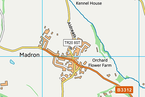 TR20 8ST map - OS VectorMap District (Ordnance Survey)