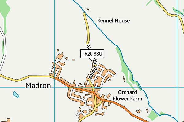 King George V Playing Field (Madron) map (TR20 8SU) - OS VectorMap District (Ordnance Survey)
