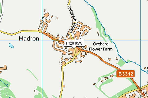 TR20 8SW map - OS VectorMap District (Ordnance Survey)