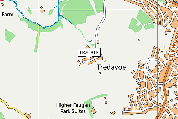 TR20 8TN map - OS VectorMap District (Ordnance Survey)