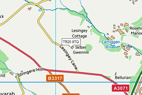 TR20 8TQ map - OS VectorMap District (Ordnance Survey)