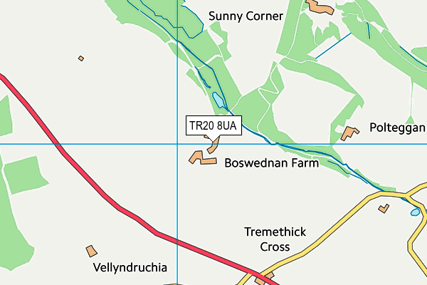 TR20 8UA map - OS VectorMap District (Ordnance Survey)