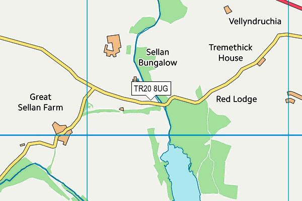 TR20 8UG map - OS VectorMap District (Ordnance Survey)