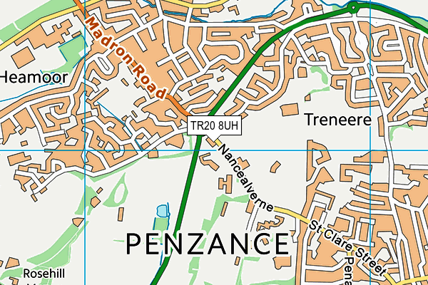 Pensans Community Primary School map (TR20 8UH) - OS VectorMap District (Ordnance Survey)
