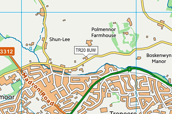 TR20 8UW map - OS VectorMap District (Ordnance Survey)