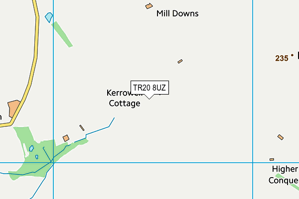 TR20 8UZ map - OS VectorMap District (Ordnance Survey)