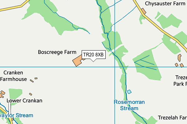 TR20 8XB map - OS VectorMap District (Ordnance Survey)