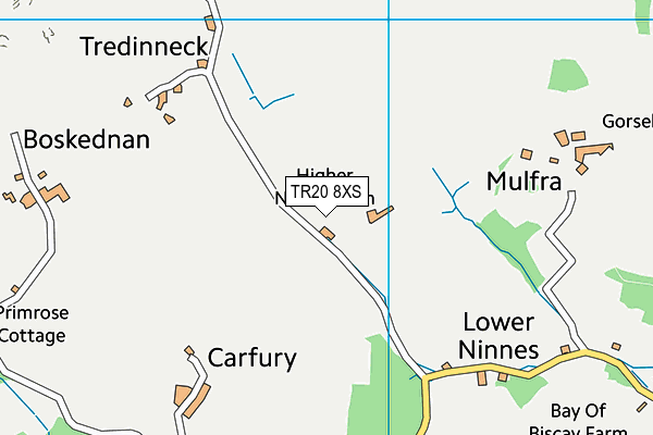 TR20 8XS map - OS VectorMap District (Ordnance Survey)