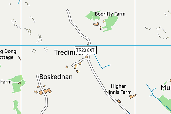 TR20 8XT map - OS VectorMap District (Ordnance Survey)