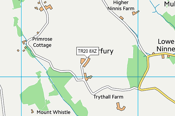 TR20 8XZ map - OS VectorMap District (Ordnance Survey)