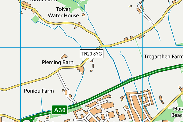 TR20 8YG map - OS VectorMap District (Ordnance Survey)