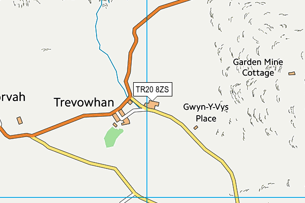 TR20 8ZS map - OS VectorMap District (Ordnance Survey)