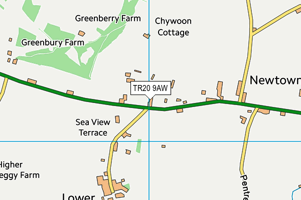TR20 9AW map - OS VectorMap District (Ordnance Survey)