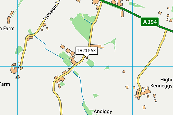 TR20 9AX map - OS VectorMap District (Ordnance Survey)