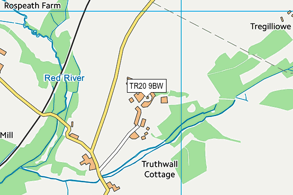 TR20 9BW map - OS VectorMap District (Ordnance Survey)
