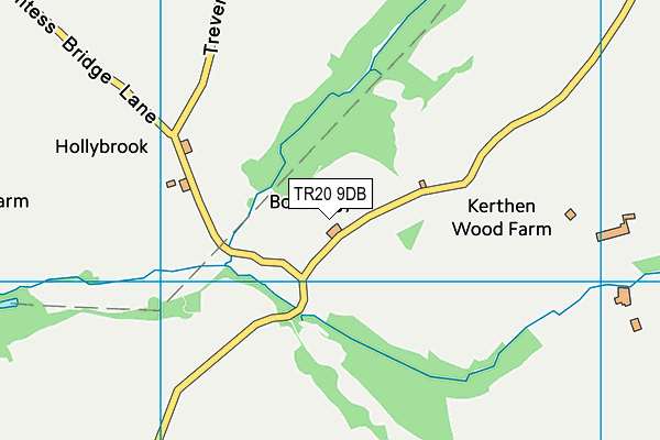 TR20 9DB map - OS VectorMap District (Ordnance Survey)