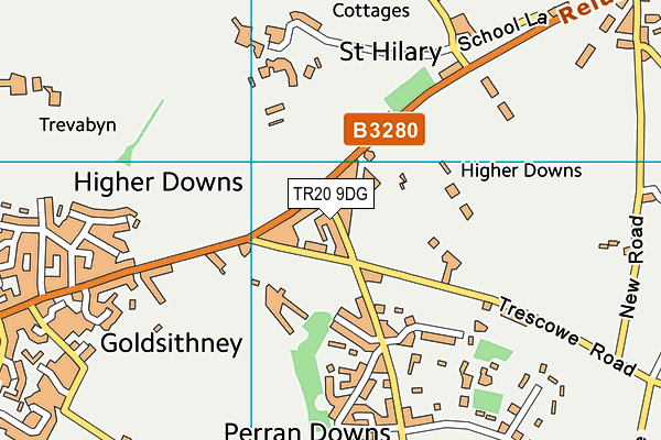 TR20 9DG map - OS VectorMap District (Ordnance Survey)