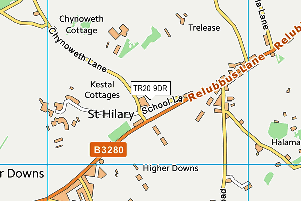 St Hilary School map (TR20 9DR) - OS VectorMap District (Ordnance Survey)