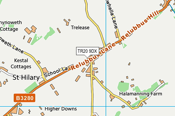 TR20 9DX map - OS VectorMap District (Ordnance Survey)