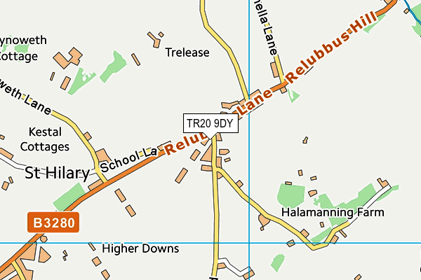TR20 9DY map - OS VectorMap District (Ordnance Survey)