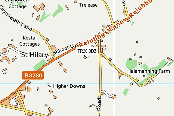 TR20 9DZ map - OS VectorMap District (Ordnance Survey)