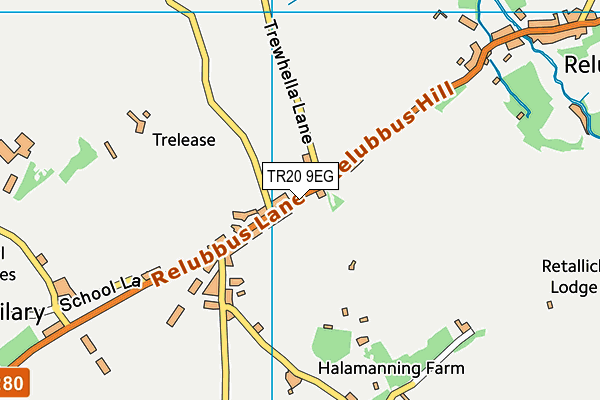 TR20 9EG map - OS VectorMap District (Ordnance Survey)