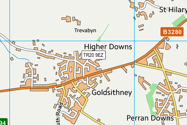 TR20 9EZ map - OS VectorMap District (Ordnance Survey)