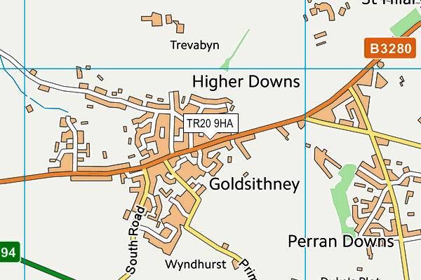 TR20 9HA map - OS VectorMap District (Ordnance Survey)