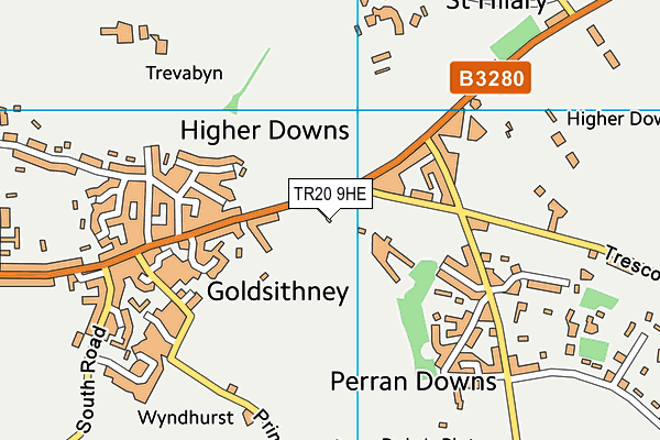 TR20 9HE map - OS VectorMap District (Ordnance Survey)