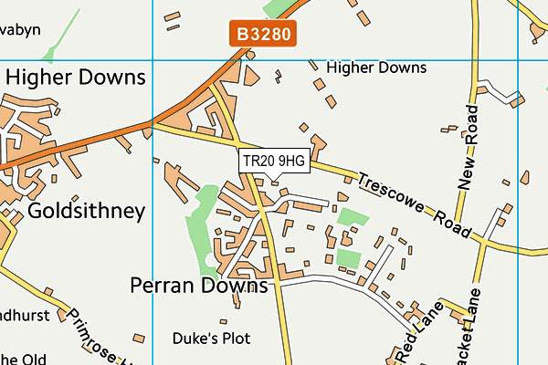 TR20 9HG map - OS VectorMap District (Ordnance Survey)
