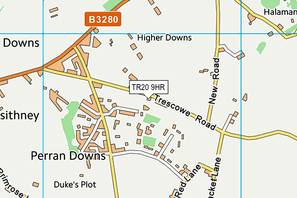 TR20 9HR map - OS VectorMap District (Ordnance Survey)