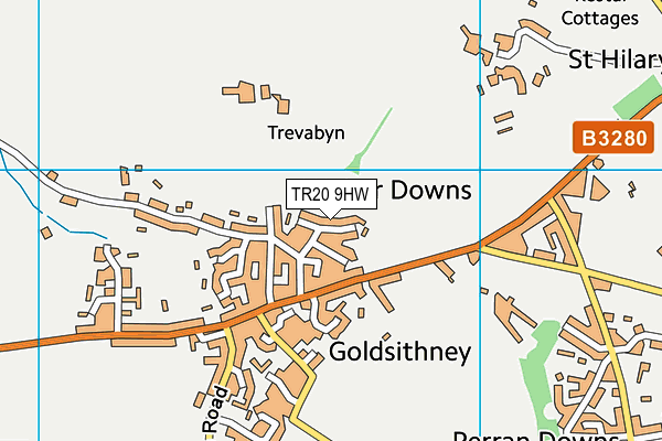 TR20 9HW map - OS VectorMap District (Ordnance Survey)