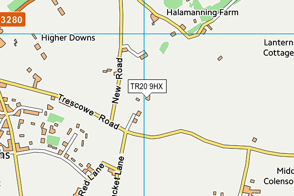 TR20 9HX map - OS VectorMap District (Ordnance Survey)