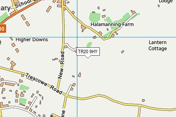 TR20 9HY map - OS VectorMap District (Ordnance Survey)