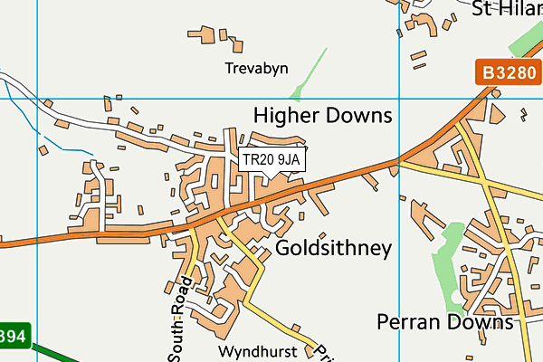 TR20 9JA map - OS VectorMap District (Ordnance Survey)