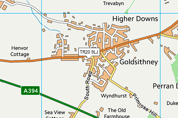 TR20 9LJ map - OS VectorMap District (Ordnance Survey)