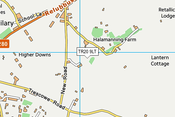 TR20 9LT map - OS VectorMap District (Ordnance Survey)