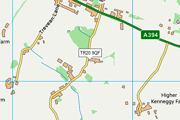 TR20 9QF map - OS VectorMap District (Ordnance Survey)