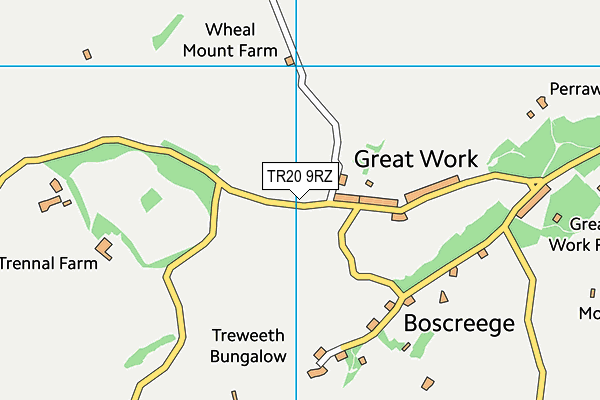 TR20 9RZ map - OS VectorMap District (Ordnance Survey)