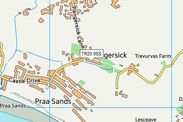 TR20 9SS map - OS VectorMap District (Ordnance Survey)
