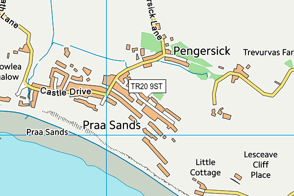 TR20 9ST map - OS VectorMap District (Ordnance Survey)