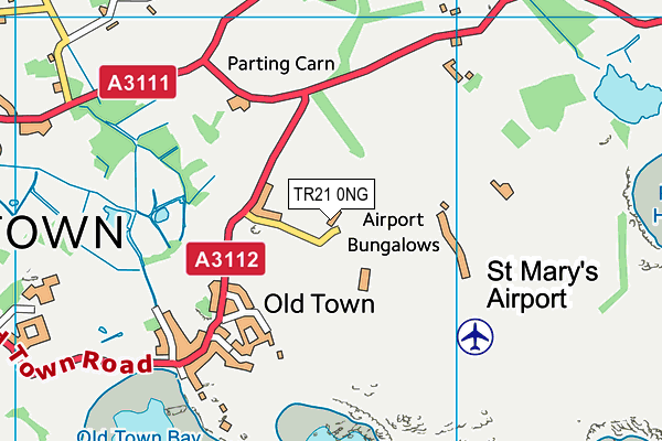 TR21 0NG map - OS VectorMap District (Ordnance Survey)