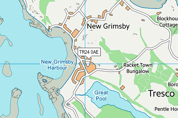 TR24 0AE map - OS VectorMap District (Ordnance Survey)