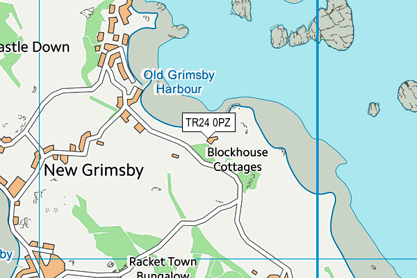 TR24 0PZ map - OS VectorMap District (Ordnance Survey)
