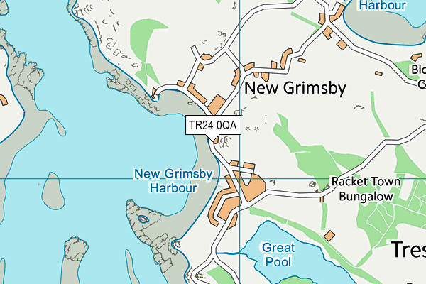 TR24 0QA map - OS VectorMap District (Ordnance Survey)