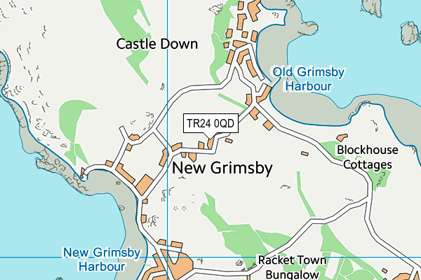 TR24 0QD map - OS VectorMap District (Ordnance Survey)