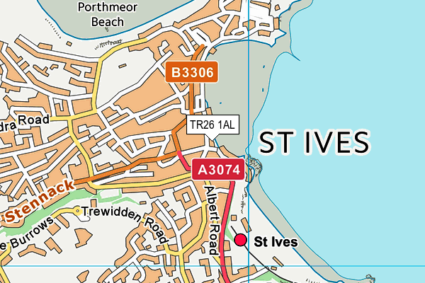 TR26 1AL map - OS VectorMap District (Ordnance Survey)